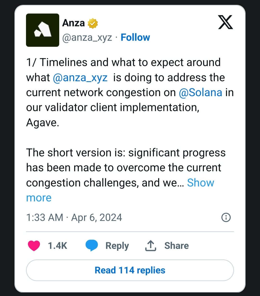 Anza devs aims to fix Solana congestion woes: ‘We analyzed the root cause’
