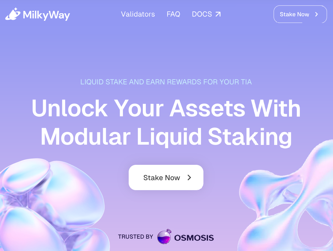 Liquid Staking Protocol MilkyWay secures millions of dollars from a seed funding round co-led by Binance Labs and Polychain Capital