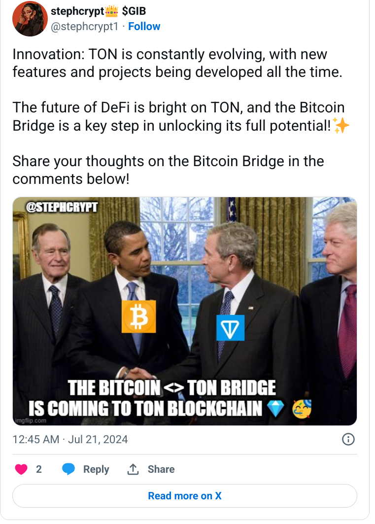 «Ton Teleport BTC» мост, позволит владельцам биткойнов участвовать в DeFi на TON post image