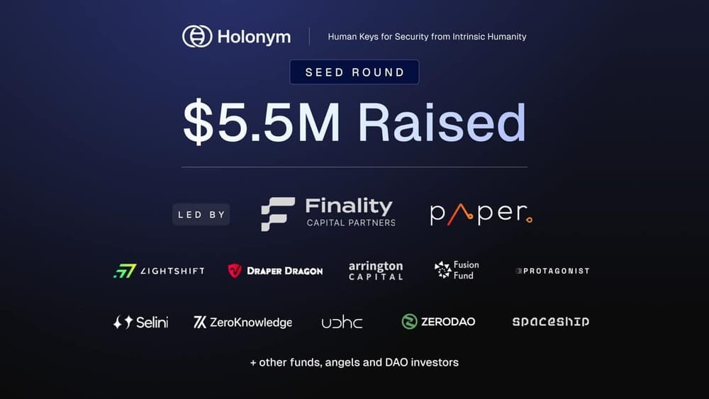 Holonym Foundation завершает раунд  финансирования в размере $5.5 млн post image